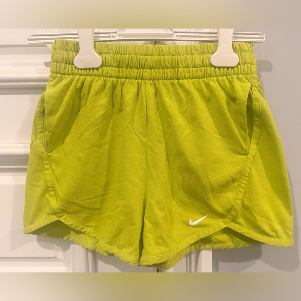 Nike Women's Lime Green Athletic Shorts